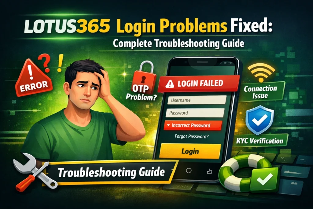 Lotus365 Login Problems Fix