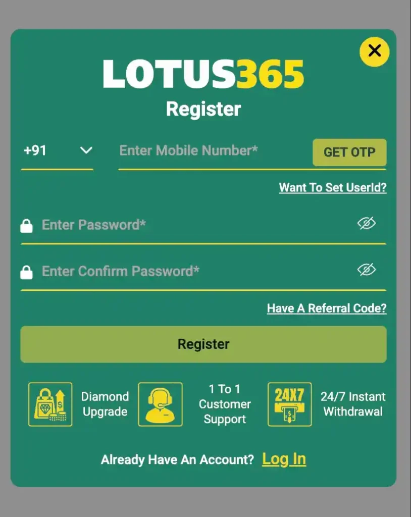 How to Create Lotus365 ID