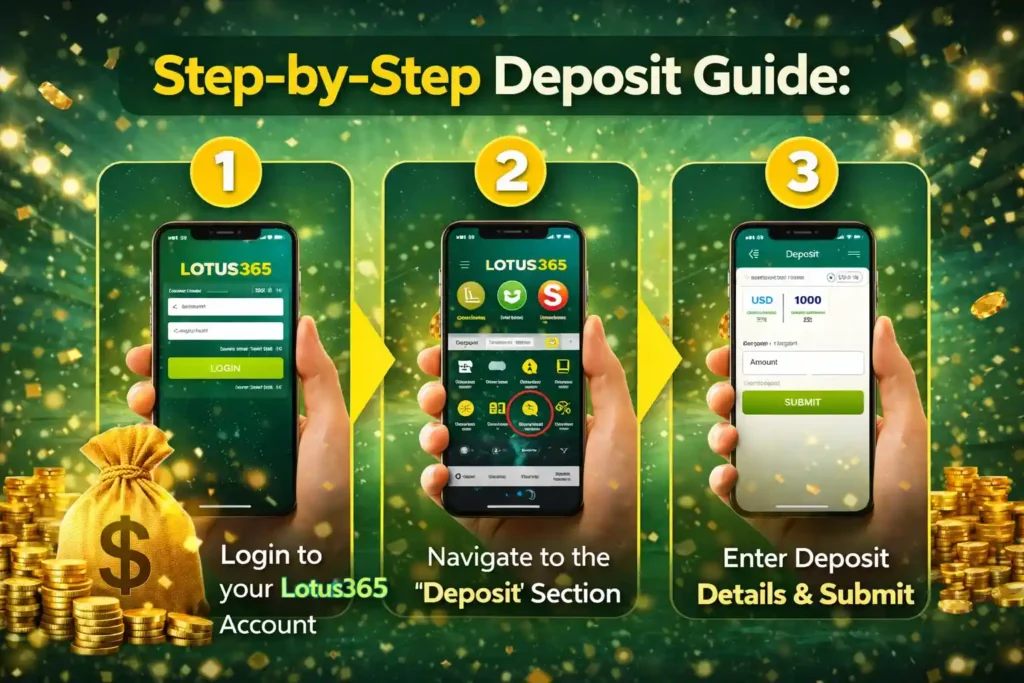 Step-by-Step lotus365 Deposit withdrawal Guide