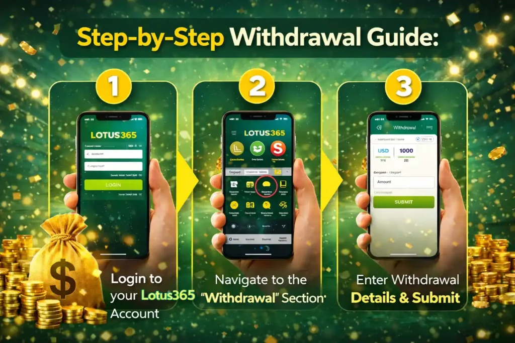 Step-by-Step lotus365 Deposit withdrawal Guide