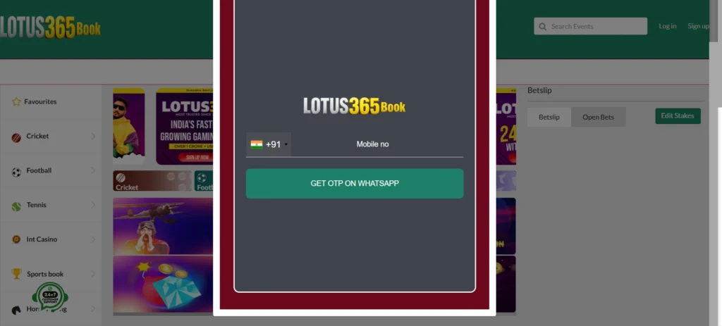 Lotus365 Password Reset Process