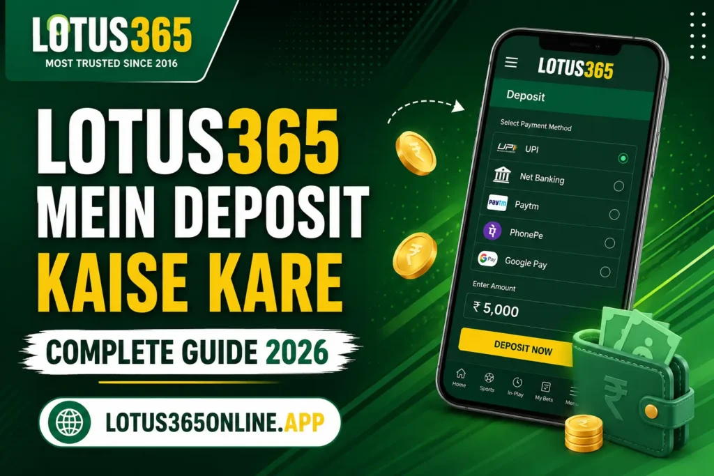 Lotus365 Mein Deposit Kaise Kare — Complete Guide 2026 3 lotus365 deposit