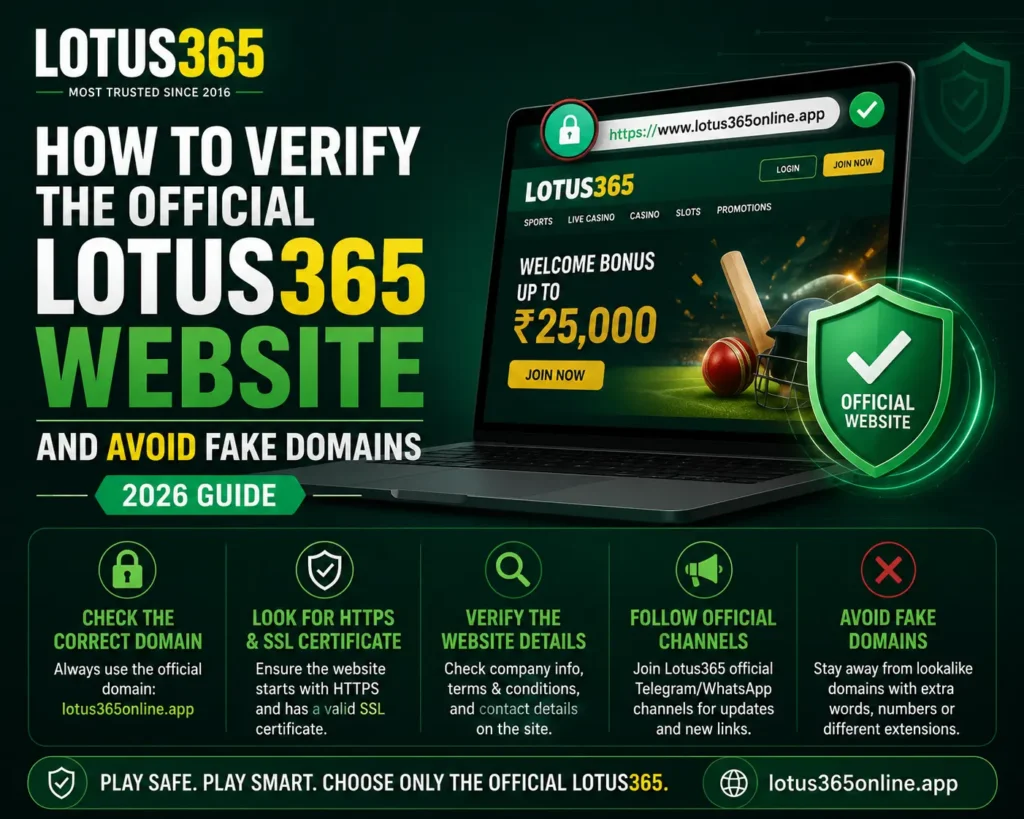 How to Verify the Official Lotus365 Website and Avoid Fake Domains 1 lotus 365